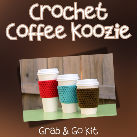 crochet coffee koozie