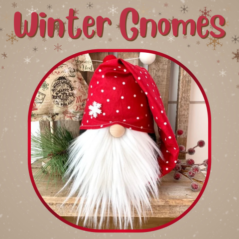 gnome with red hat