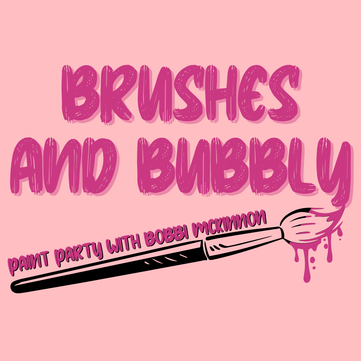 brushes & bubbly paint party 